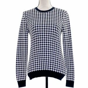 KIM Rogers Black & White Houndstooth L/S Top